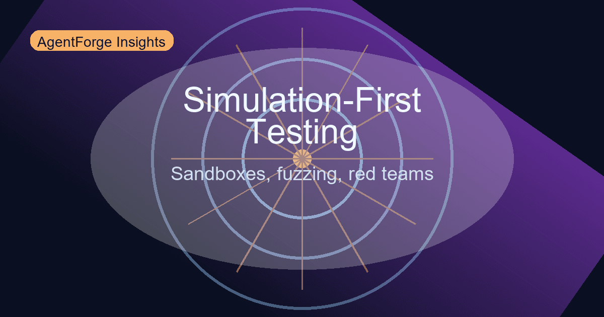 Simulation-First Testing for Agents